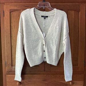 NWT Cream Button-Up Cardigan